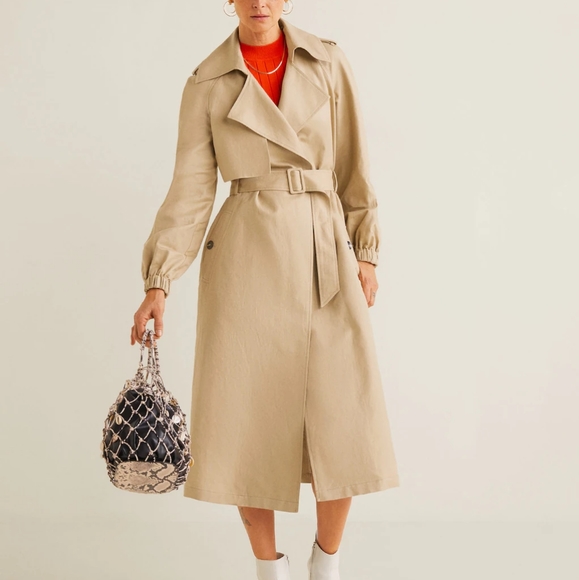 Mango Linen Trench🛍 - Picture 1 of 7
